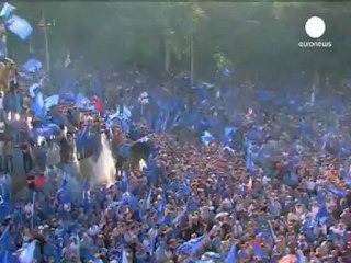 Demostración de fuerza de la oposición georgiana a dos...