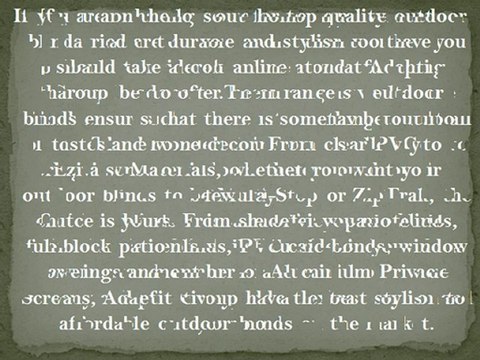 Affordable, Stylish Outdoor Blinds from Adaptit Group