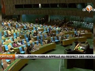 ONU: Joseph Kabila appelle au respect des résolutions