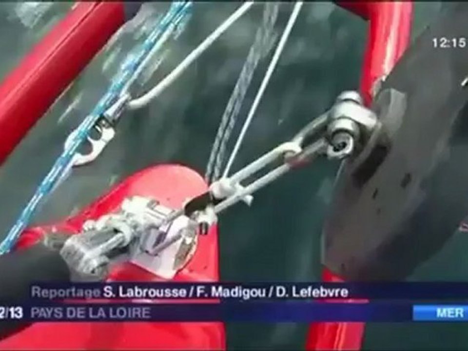 Tanguy de Lamotte sur le 12/13 de France 3 Pays de Loire - Vendée Globe 2012