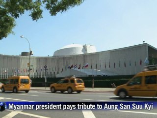 Download Video: Myanmar president pays tribute to Aung San Suu Kyi