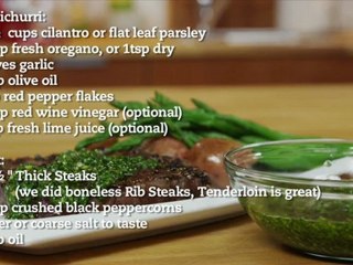 Black Pepper Crusted Steak with Chimichurri Sauce Recipe