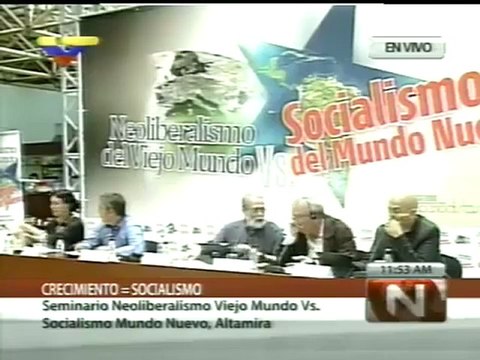 (Vídeo) Seminario sobre neoliberalismo y socialismo