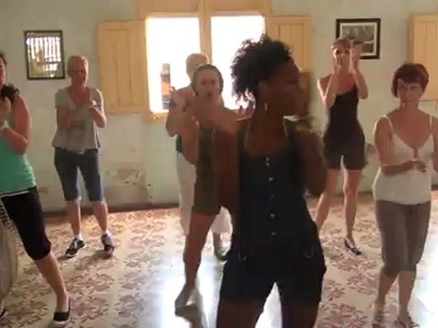 Séjour SALSA Fiesta del Caribe 2012.Echauffement filles
