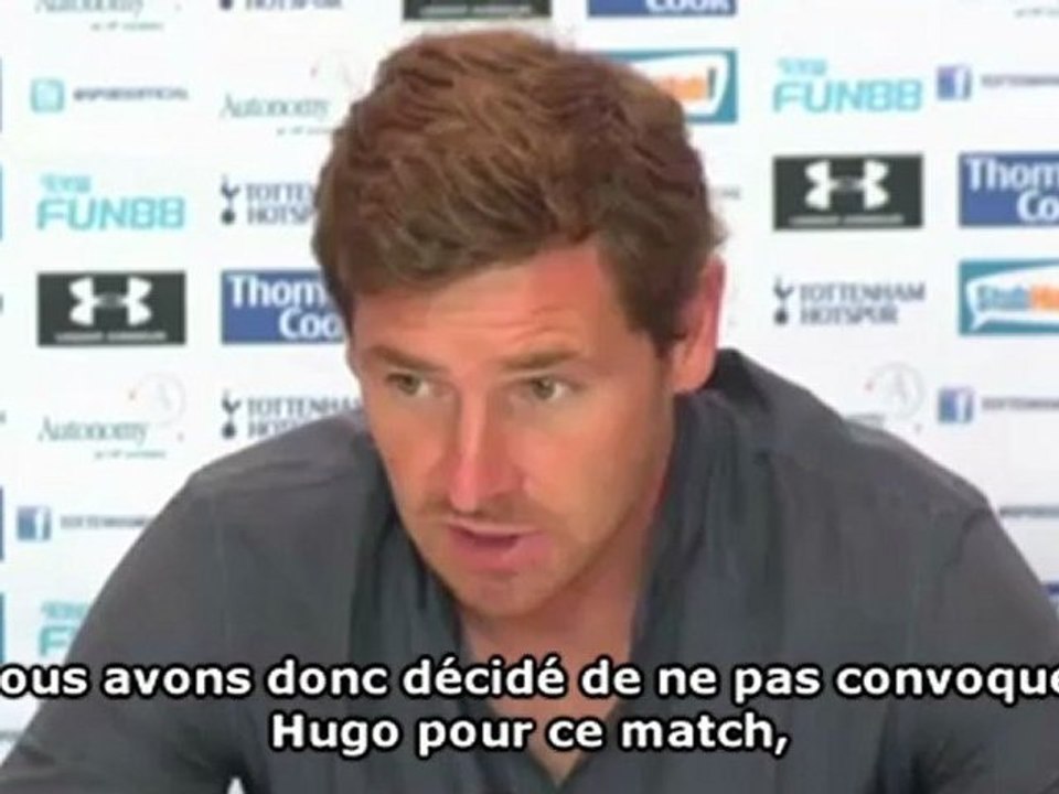 Villas-Boas explique la dernière absence d'Hugo Lloris