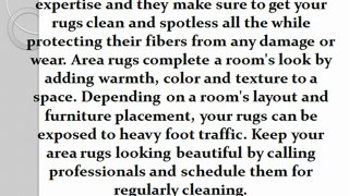 Protecting and cleaning your carpets and area rugs