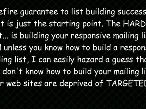 Creating Wealth from Mailing Lists