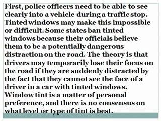 State laws and window tints