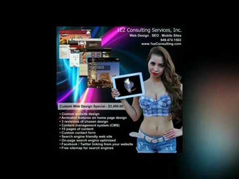 Orange County Web Design, Custom Wordpress Design, SEO, 1EZ Consulting Orange County, California