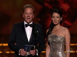 Lucy Liu & Kiefer Sutherland - The 64th Primetime Emmy Awards 2012