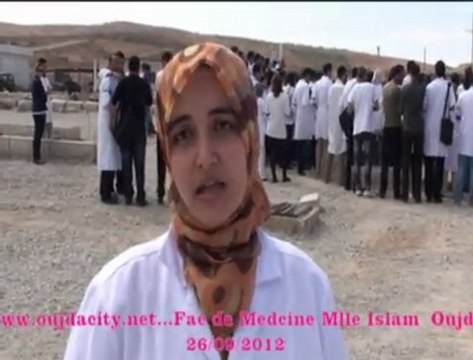 الطالبة اسلام عضو مجلس طلبة كلية الطب والصيدلة بوجدة في تصريح لوجدة سيتي