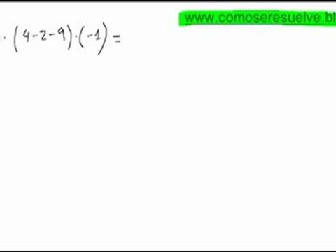 Operaciones de numeros enteros con parentesis ejercicio 2