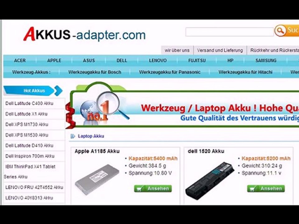 Akku Acer TravelMate 8204WLMi-CAM