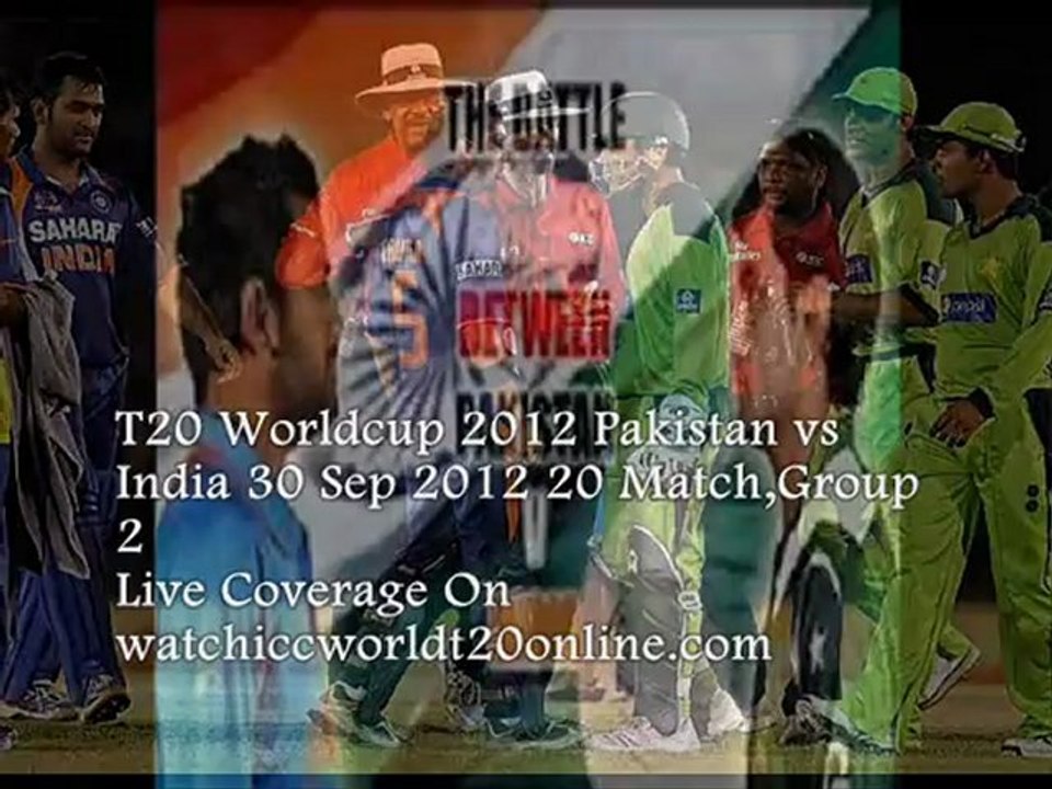 INDIA vs PAK 30 Sep 2012 Webstream Here Watch Now 7:30 Local Time
