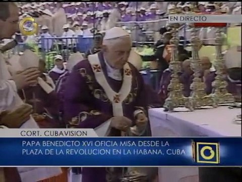 Benedicto XVI en la Plaza La Revolución: Cuba y el mundo necesitan cambios