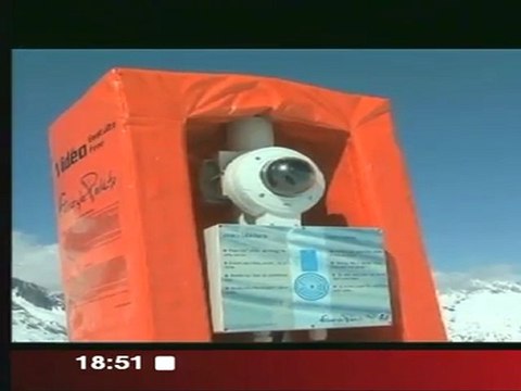 21 mars 2012 - Reportage de la 8 Mont Blanc sur le système Freestylepark des Grands Montets