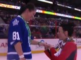 Gay Marriage Proposal on Center Ice at NHL Hockey Game In Canada
