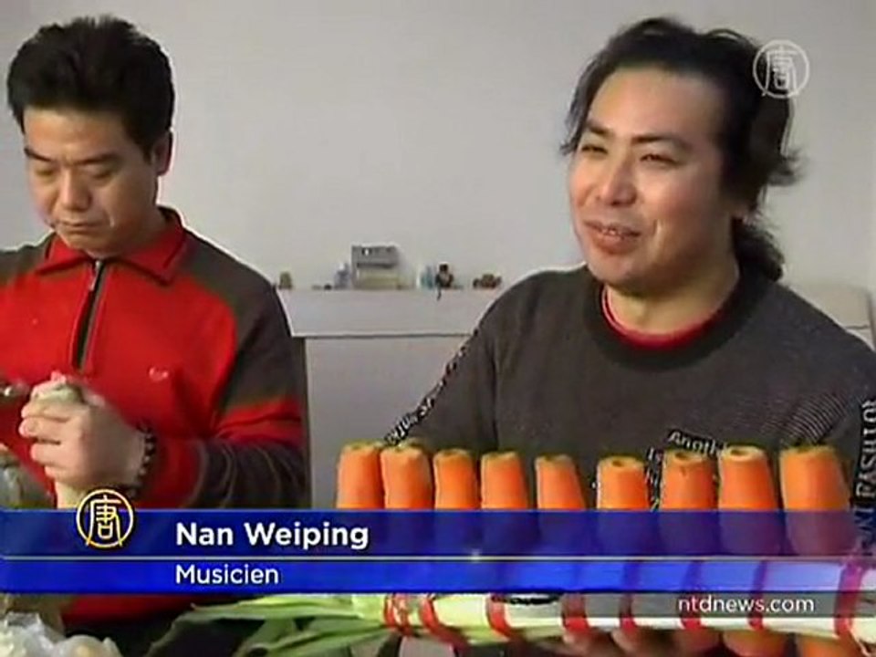 Des instruments de musique en légumes