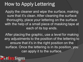 How to Apply Vinyl Lettering