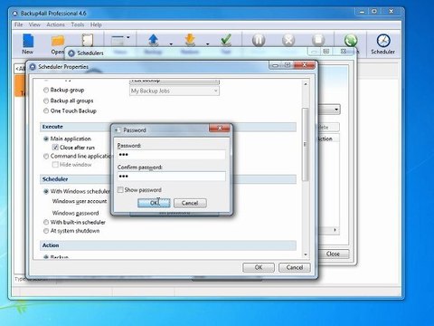 How to schedule an existing backup job backup group or One Touch Backup