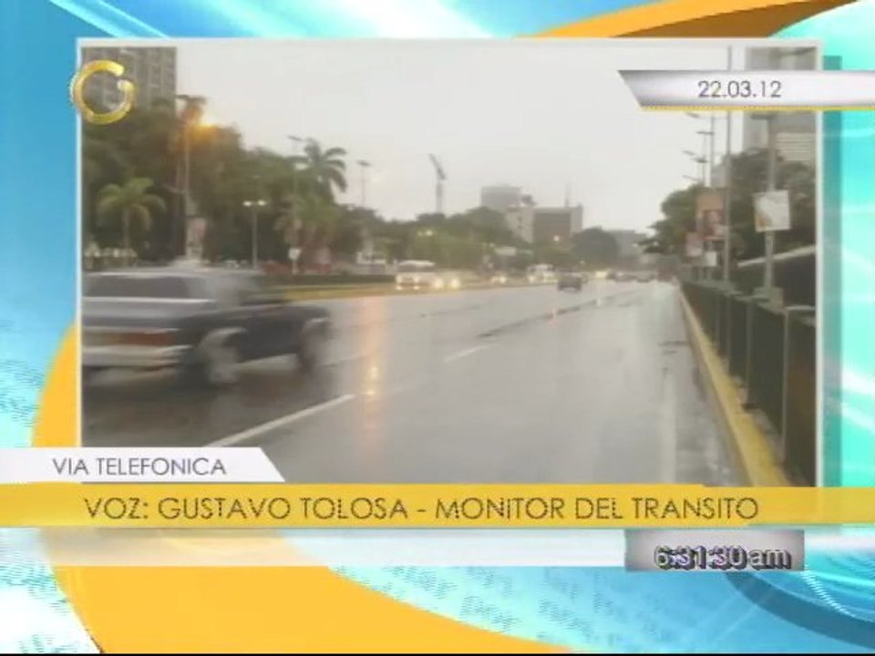 Reporte del tráfico desde la autopista Francisco Fajardo