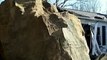 Large boulder crushes Ohio home