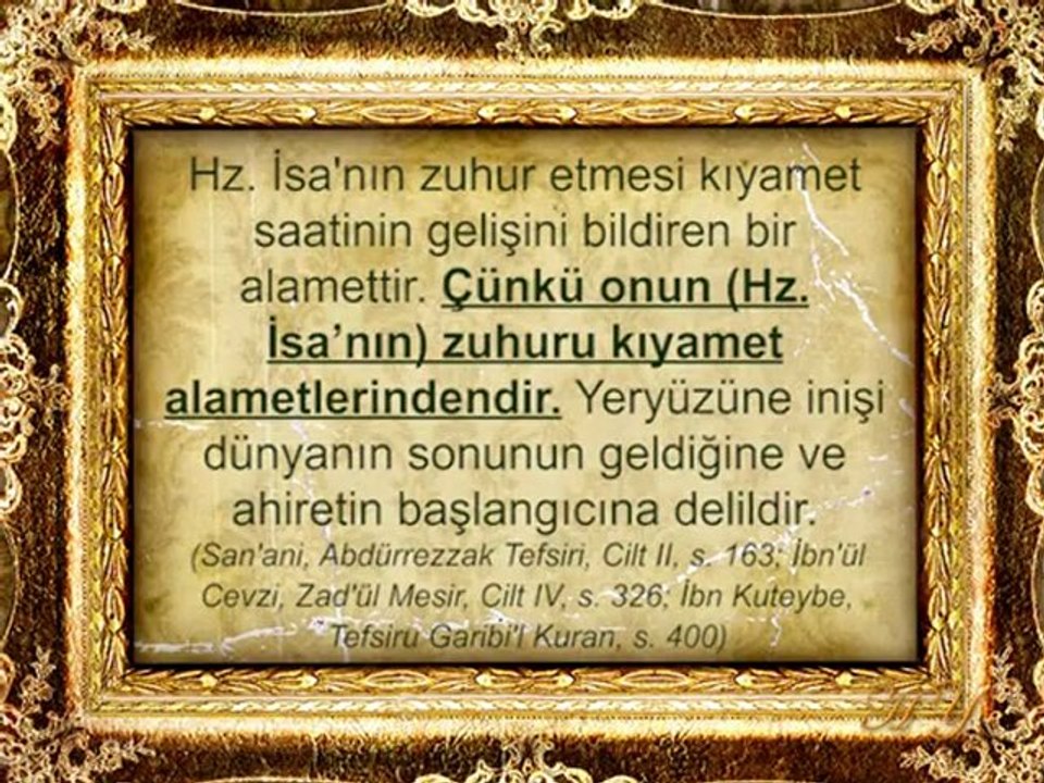 Hz. Isa alamettir kıyametden (Harun Yahya)