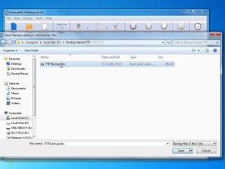 How to restore a FTP backup