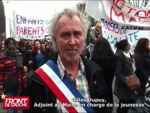Manif de parents d'élèves à Choisy et Orly