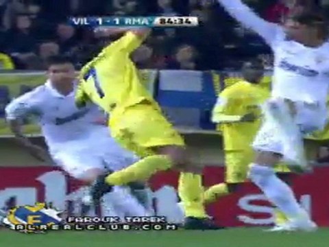 طرد راموس امام فياريال + رونالدو يستهزا بالحكم بحركة رائعة