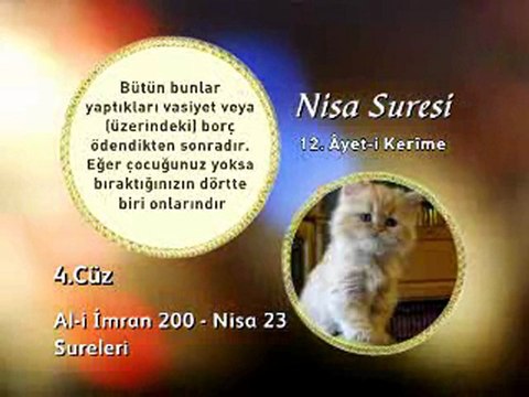 Nisa Suresi 1-23 Kuran Kerim Meal İzle - OSMANLI - Kültürünü Yayma ve Yaşatma Derneği - Kütahya - OKYAY DERNEĞİ
