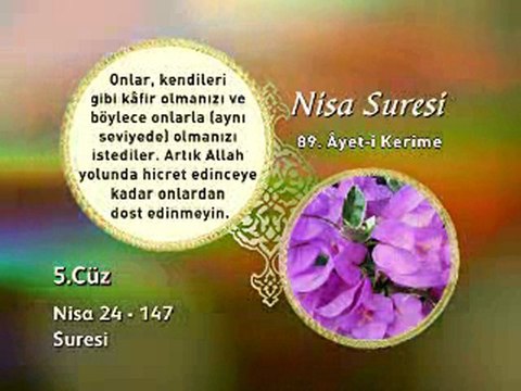 Nisa Suresi 24-147 Kuran Kerim Meal İzle - OSMANLI - Kültürünü Yayma ve Yaşatma Derneği - Kütahya - OKYAY DERNEĞİ