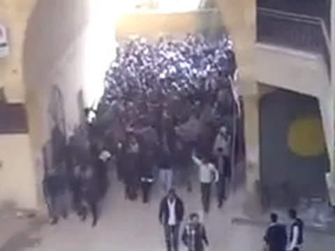 فري برس الرقة مظاهرة كلية الهندسة المدنية 13 3 2012