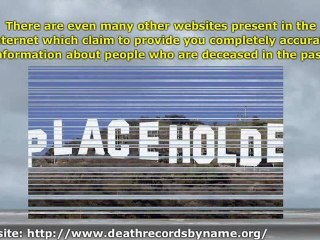 Death Records - Obtain Accurate Information