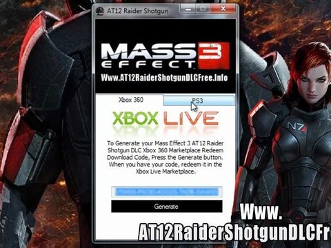 Mass Effect 3 AT12 Raider Shotgun DLC Code Free Giveaway