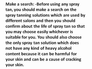 Make your spray tan long lasting