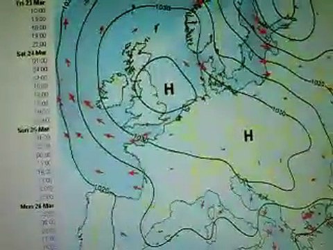 Prévision météo du vendredi 23 mars 2012 de Ggi