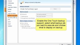 How to configure and use One Touch Backup