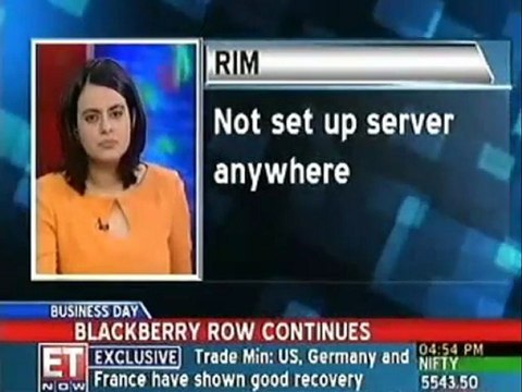 BlackBerry row: RIM unlikely to set up server in India