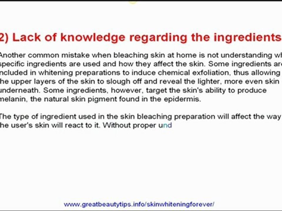 Bleaching Skin at Home - Do It Safely and Don't Make Mistakes! (Video Article)