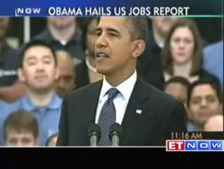 Wall Street 4th week of gains as Obama hails job data