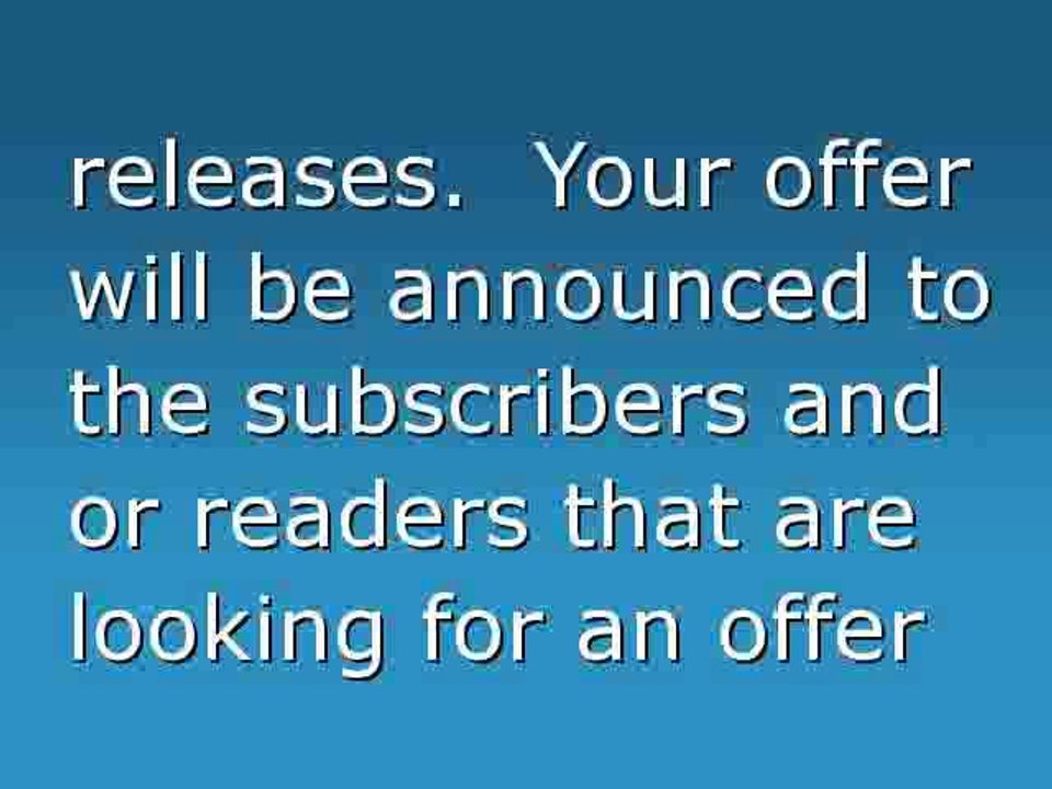 Increase Free Website Traffic With Press Releases.