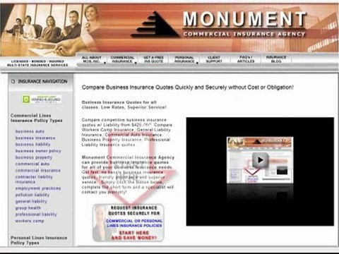 Commercial Insurance Quotes from Monument Commercial Insurance Agency