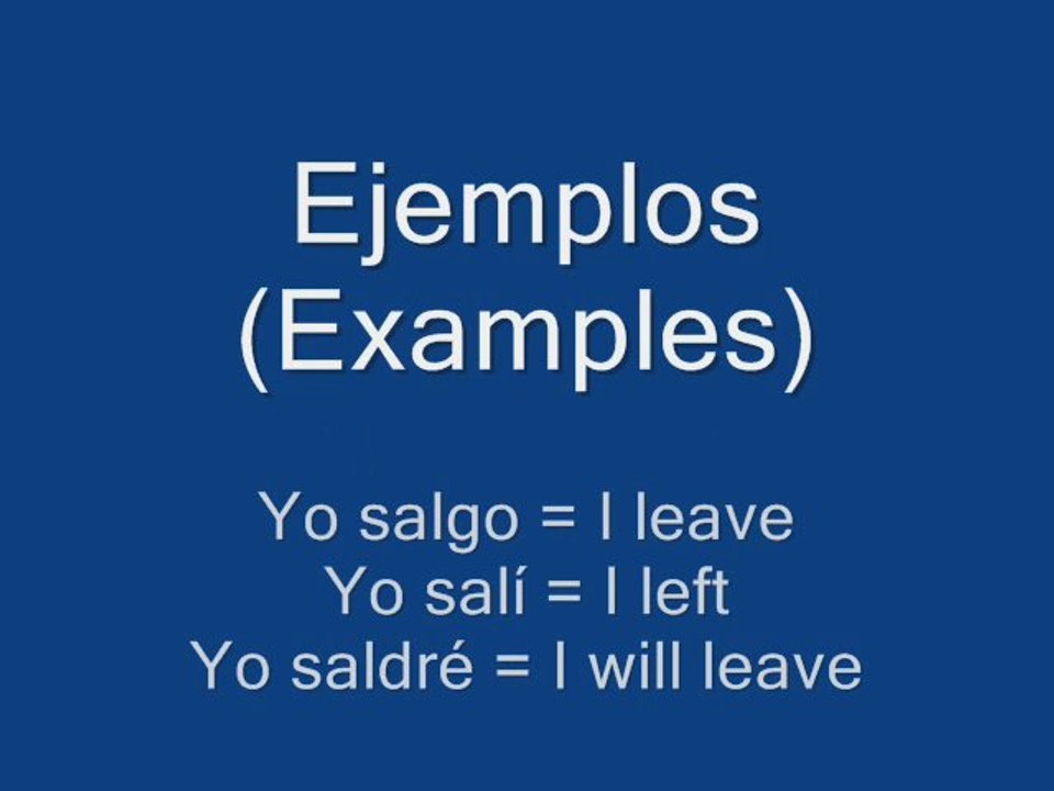 Spanish Verb SALIR - Read & Hear Spanish