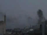 فري برس حمص لحظة سقوط الهاون على حمص القديمة 22 3 2012 ج3