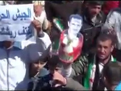 فري برس حمص تلبيسة مظاهرة رائعة وحاشدة في جمعة قادمون يا دمشق 23 3 2012