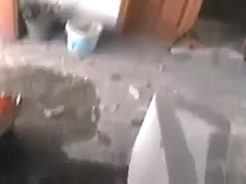 فري برس حمص القصير آثار الدمار على المنازل في القصير 23 3 2012 ج2