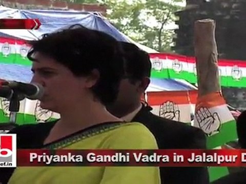 Priyanka Gandhi Vadra in Jalalpur Dhai addresses an election rally