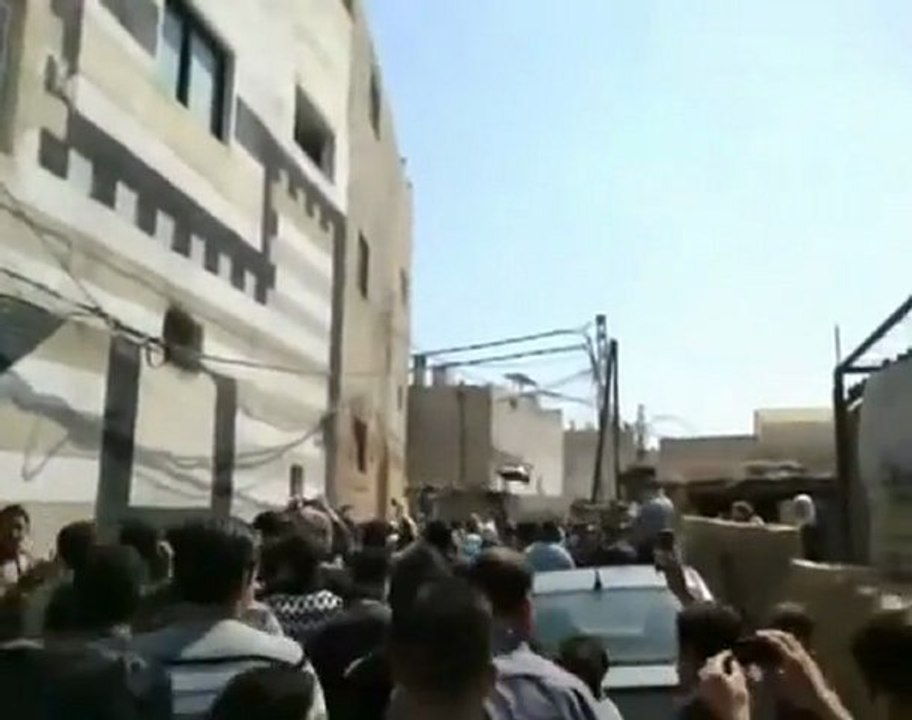 فري برس دمشق كفرسوسة مظاهرة جامع النذير قرب مجلس الوزراء 23 3 2012