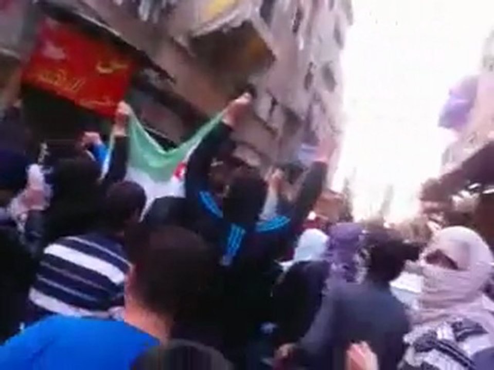 فري برس دمشق دف الشوك الحسين بن علي جمعة قادمون يا دمشق 23 3 2012 ج3